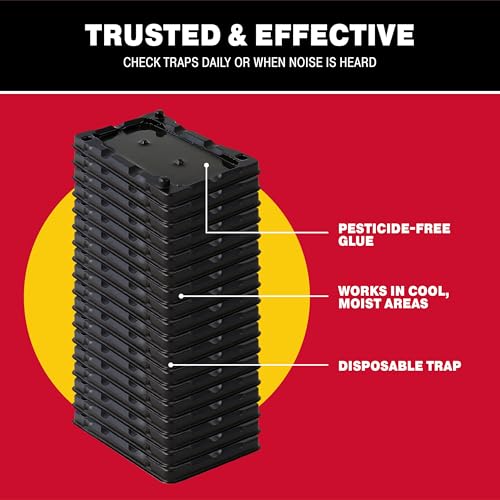 Catchmaster-20 Mouse & Insect Glue Traps, Heavy-Duty Pesticide-Free Sticky Mouse Traps Indoor for Home, Used by The PROs, Adhesive Rodent & Bug Catcher, Pest Control for House & Garage