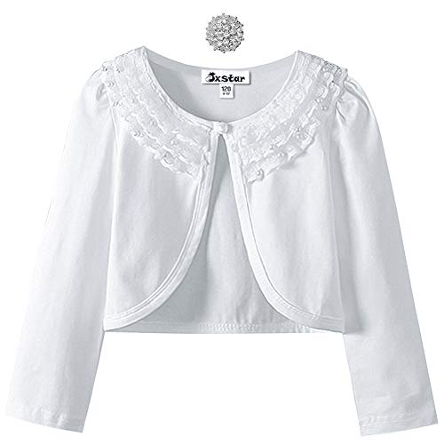 Big Girls Lace Bolero Long Sleeve Shrugs Party Church Cardigan Birthday Gift #TOP4