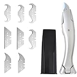 Couteau de Pro pour Moquette avec 8 Lames de Rechange, Cutter pour Moquette, Cutter pour L...