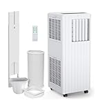 Techigher Portable Air Conditioner 9000 BTU 3-in-1 – Cooling, Fan & 35L/Day Dehumidifier – Energy Efficient, 2 Speeds, Low Noise 52dB, Remote, Smart Digital Display – Perfect for Home, Office, Kitchen