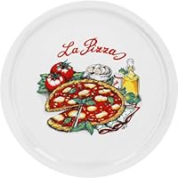 Van Well Famosa Italiaanse pizzaborden, groot, ø 33 cm, wit, set van 6 stuks, porselein, XL borden voor pizza, pasta en salade, magnetronbestendig, vaatwasmachinebestendig, goed stapelbaar (Famosa, 6