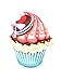 Cuscino decorativo per cupcake, colore: blu