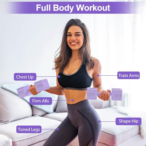 Image of Hezeyferg Adjustable Dumbbells Set for Women /Men Home Gym | 18LBS 22LBS Adjustable Weight Dumbbells, Hand Weights Sets with Mutilple Levels, Full Body Workout