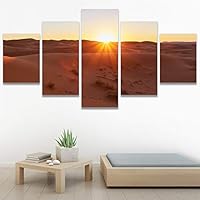 SIGNWIN 5 Panel Canvas Wall Art Modern Art Forest Multicolor Photography Relax/Calm Romantics Scenic for Home Decorations Ready to Hang - 60