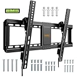 VonHaus Tilt TV Wall Bracket for 37-85" Screens, Tilting Flat to Wall Mount with Quick Release Straps, 75kg Capacity, Max VESA: 400x600mm, for Curved and Flat TV's