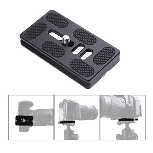 Placa de liberación rápida de 70 mm compatible con Arca-Swiss y tornillo de 1/4" 4