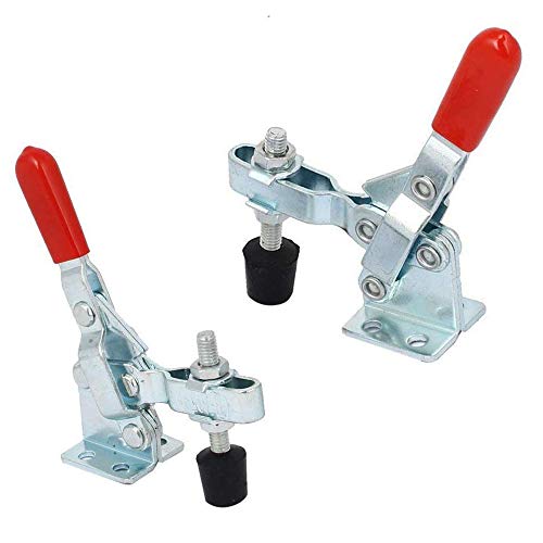 Xrten 3pcs U Shape Bar Red Hand Grip Vertical Toggle Clamp,Holding