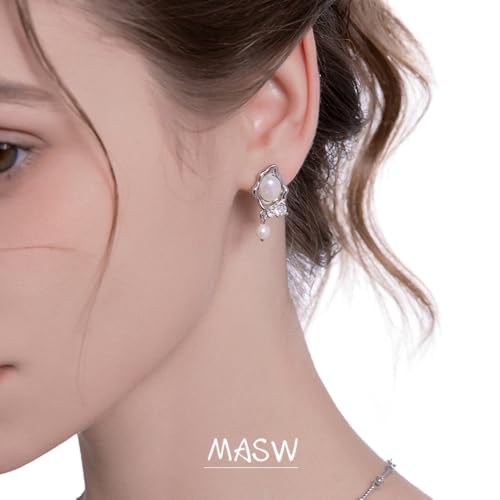 Elegant Pearl earrings, Freshwater cultured pearl earrings, Baroque pearl tassel earrings, women's earrings, long earrings Fashion earrings3