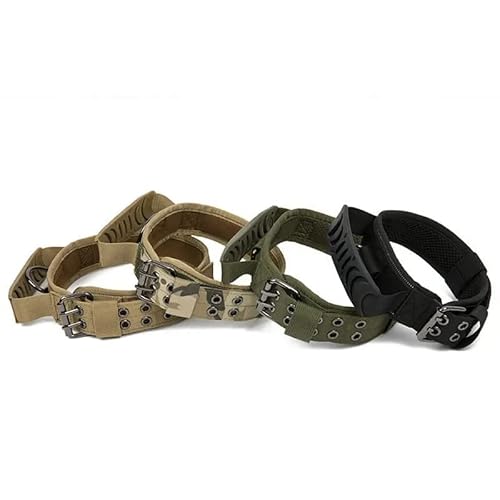 Miles Pets Dog Collars Tactical Dog Collar For Large Dogs Boy Dog Collars For Medium Dogs Extra Large Dog Collar Large Thick Collar Heavy Duty Dog Collars Military Camo Training Collar With Handle #TOP1