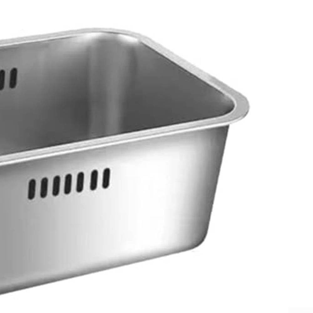 Bol robuste en acier inoxydable pour l'intérieur et l'extérieur, y compris pour la cuisine, la vaisselle, le camping et la préparation (simple)