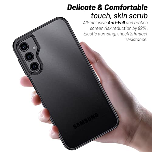 Image of KAPAVER Hybrid Shockproof Back Cover Case Compatible with Samsung Galaxy A24 (PC+TPU) (Hazy Black)