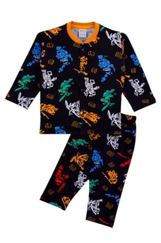 Image of 3BROS BodySuit /Dress for Boys /Girls Full Pajama & Casual Full Sleeves Night Suit Top Combo Kids Set