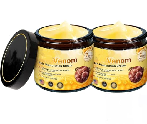 Bee Venom Skin Restoration Cream, Professional Bee Venom Skin Treatment Cream,Skin Repair Cream,Repair skin, Moisturize and lift 3 in 1,for All Skin Types (2 pcs)