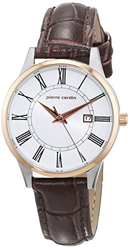 Preisvergleich Produktbild Pierre Cardin-Damen-Armbanduhr-PC901732F04, Silber / Rosegold / Braun