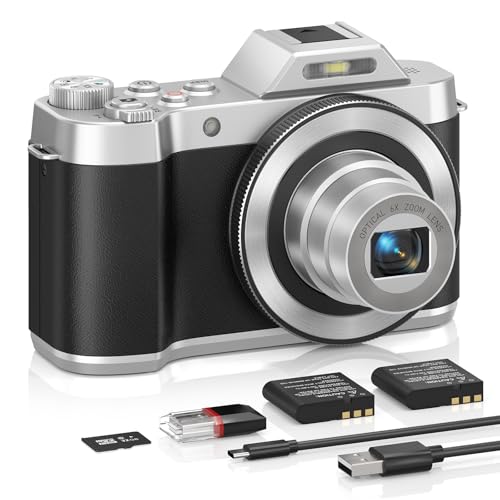 ASTYPHER 4K Retro Vintage Digital Camera: 64MP Retro 3” IPS Screen Camera with 6X Optical Zoom, WiFi Transfer Autofocus Rechargeable for Travel Vlogging and Gifts