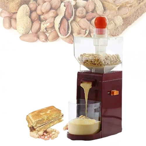 Peanut Butter Grinder Machine,Commercial-Grade Electric Nut Butter Maker Grinder - 500mL Large Capacity - Non-Slip Base Design for Almonds Cashews Seeds