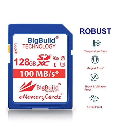 Tarjeta de Memoria SDXC U3 128GB BigBuild Technology para Fujifilm GFX 100, 100 II, 100S II, 50R Cámaras - imagen 4