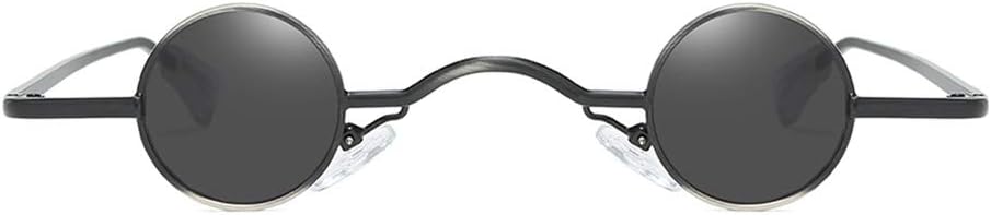 KESYOO Circle Glasses Small Round Frame Sunglasses Creative Eyeglasses Decorative Party Glasses Beach Eyewear for Men Women (Black) - Image 5