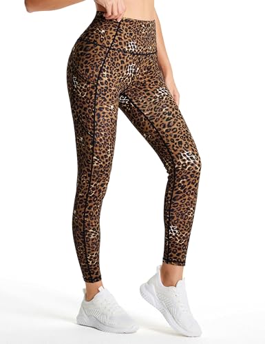 Image of THE GYM PEOPLE Thick High Waist Yoga Pants with Pockets, Tummy Control Workout Running Yoga Leggings for Women