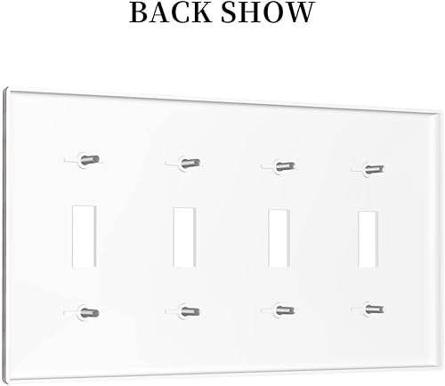 Miniatura 2 de Placa de cubierta de interruptor de luz de granja marrón rústico para puerta de granero de 4 segmentos, placa frontal eléctrica decorativa de madera