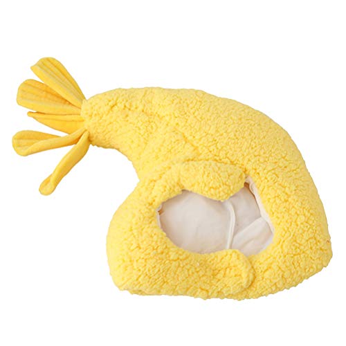 Chapeau crevette frite en peluche amusant et confortable pour adulte