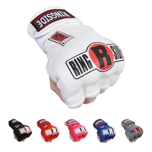 Ringside Quick Wrap Gel Shock MMA Boxing Hand Wraps Large/Xlarge White