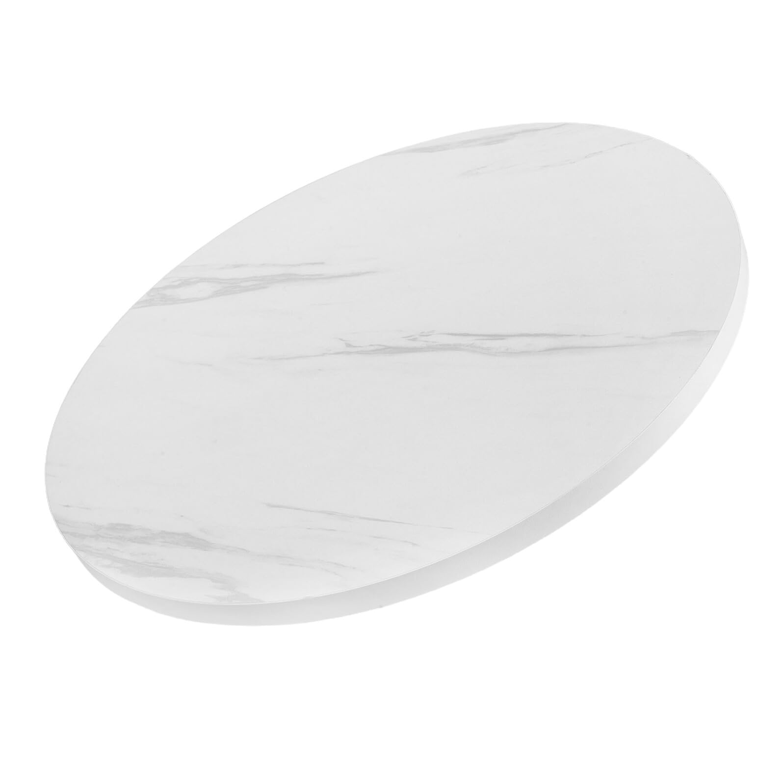 Plateau de table basse rond en marbre blanc de 40 cm de diamètre pour salon