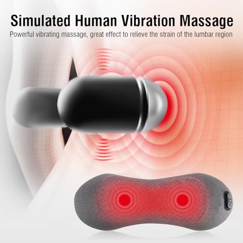 USUIE 3-in-1 Rechargeable Electric Lumbar Support Pillow with Heat and Massage and Tractio - image 3
