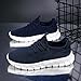 RJYWGS Sneakers for Men Women Running Tennis Gym Sneaker Slip On Comfortable Lightweight Athletic Workout Fashion Sports Shoes Navy Size Women 8/ Men 6.5