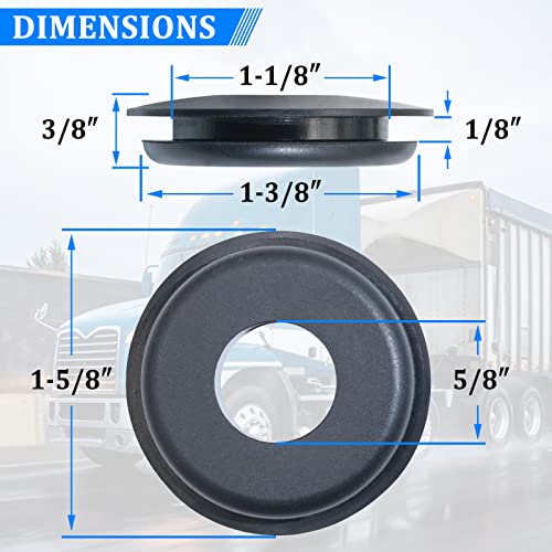 Yiachuii 20 Pcs Glad Hand Seals, Yiachuii Black Rubber Glad Hand Seals For Semi Trucks 10028 #TOP1