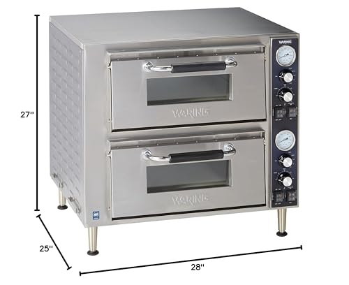 Waring Commercial Commercial Double Compartment Pizza Oven, 240V-3200W - Image 5
