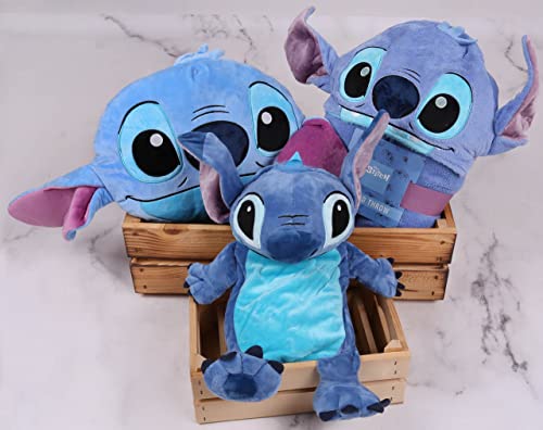 Manta Stitch Disney azul para tardes de sofá y cama infantil 7