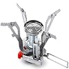 MalloMe Camping Cookware Mess Kit with Backpack Stove - Camping Cooking Set - Camping Pot and Pans Backpacking Gear- Hiking Stove/Backpacking Stove - Camp Accessories Equipment