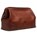 Men's Toiletry Wash Bag , Brown Leather - Travel Dopp Kit Bags for Shaving, Toiletries, Personal Grooming Supplies - Traveling and Bathroom Cosmetic Cases for Men - Designer Gift Set