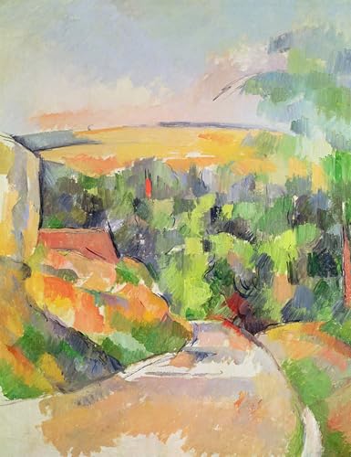 Cuadro Cézanne El recodo del camino, pintura al óleo impresa de 60x90cm para hogar
