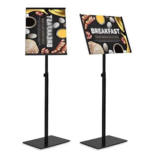 LVTFCO Teken A4/A3 Poster Display Stand Verstelbare Vloerstaande Menu Poster Stand, A3/A4 Verstelbare Poster Stand Display Snap Frame Teken Reclame Houder met Stabiele Basis