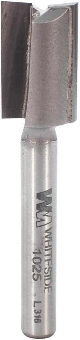 Whiteside Router Bits 1025 Straight Bit with 1/2-Inch Cutting Diameter and 3/4-Inch Cutting Length