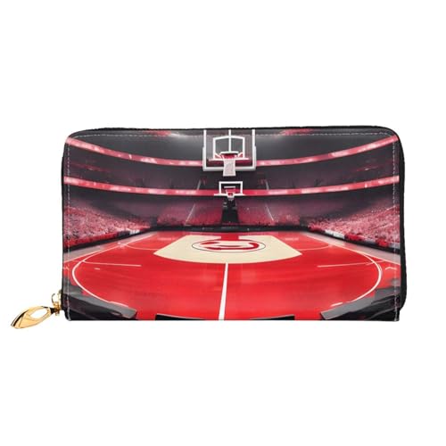 Basketball Arenas Print Cellphone Credit Card Money Holder Wallet Leather Women Card Wallet Zipper Pocket