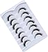 Pooplunch False Eyelashes Cat Eye Look Natural Short Lashes Wispy Clear Band Extension Volume Fake Eyelashes Faux Mink Strip Lashes 7 Pairs Pack