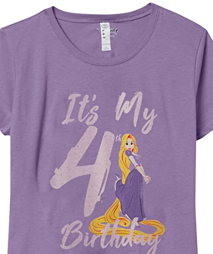 Disney Girl's Rapunzel 4th Birthday T-Shirt2