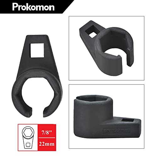 Prokomon 5 Pcs Automotive O2 Oxygen Sensor Socket Offset Wrench Remover Tool And Thread Chaser Tool #TOP3