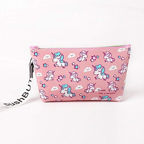 Preisvergleich Produktbild Modische Einhorn-Kosmetiktasche, Reisetasche, tragbar, wasserdicht, Kulturbeutel, Make-up-Tasche, Kinder-Federmäppchen, Studenten, Stifttasche, Organizer, Halter, klein, 2 Stück