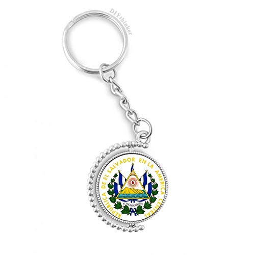 Porte-clés El Salvador emblème national anneau keyholder 1,2x3,5 pouces