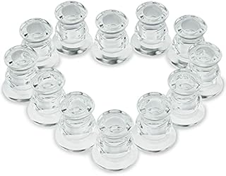 Glass Candle Holders, Ymenow 12 Packs Crystal Tea Light Candle Holders for Pillar Candles Candlestick Long Taper Candles | Tealight Candle Holders for Living Room, Kids Room, Dining Room