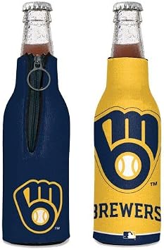 MLB Milwaukee Brewers Bottle Cooler, Team Colors, One Size