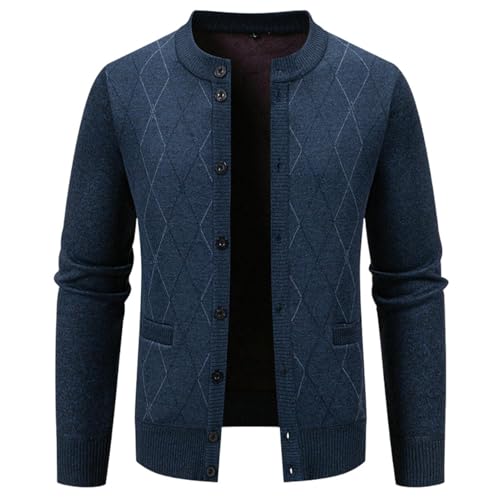 Cardigan tricot col rond homme tendance style coréen décontracté
