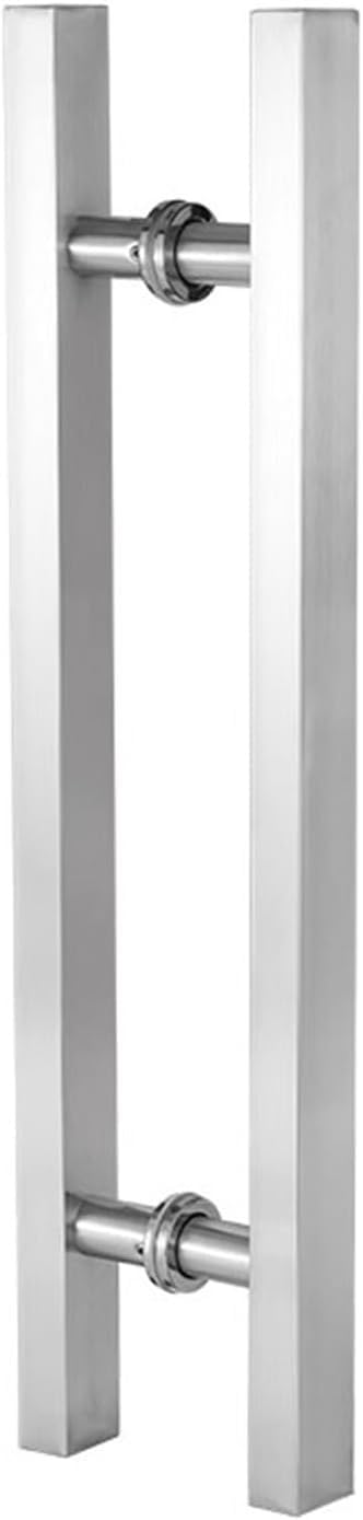 Bhgfyxbs Silver Stainless Steel Door Handle For Barn, H Shape Double Sided Villa Door Push Bar, Shower Doors Handles Replacement,With Installation Kit,Not Fading,-150Cm/59,-150Cm/59