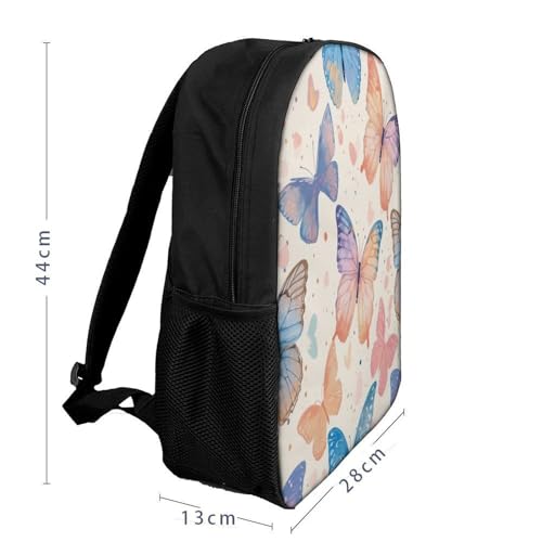 Sac à dos enfants papillon 17 pouces pour élèves et voyage scolaire
