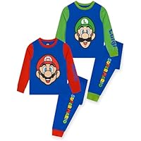 Super Mario Pijamas para Niño, Pack De 2, Pijamas Infantiles