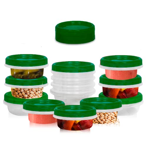 [Green - 12 Pk] Airtight Deli Containers with Lids Twist